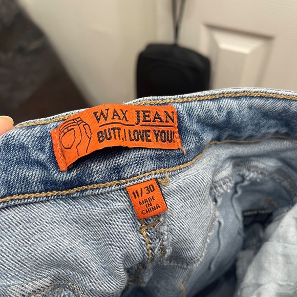 Wax Denim Stretch Jeans Pants Size 11 - Picture 2 of 4